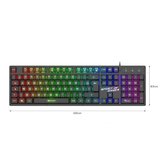 Tastatură Spirit of Gamer PRO-K1 Qwerty Spaniolă Negru