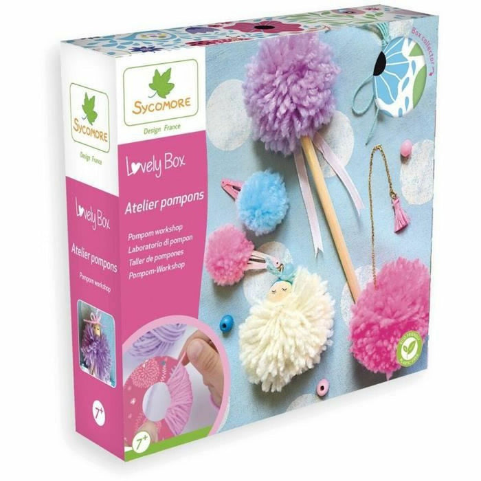 Set pentru Lucru Manual Sycomore Atelier Pompons Lâna