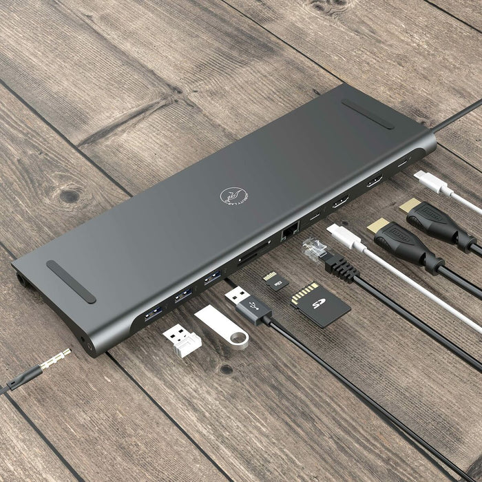 Hub USB Mobility Lab Dock Adapter 11 in 1 Negru Gri 100 W