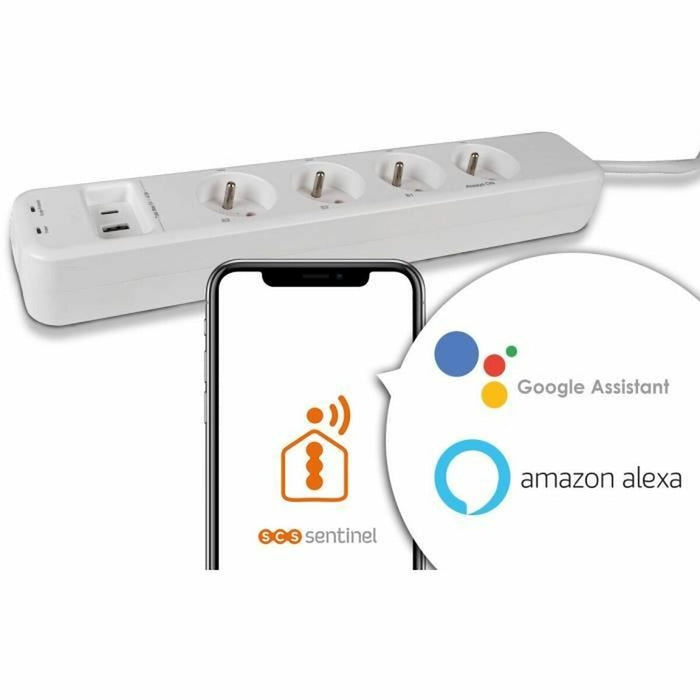 Placă de Circuit Prize 4 Puncte de Conectare fără Întrerupător SCS SENTINEL SmartPlug 240 V