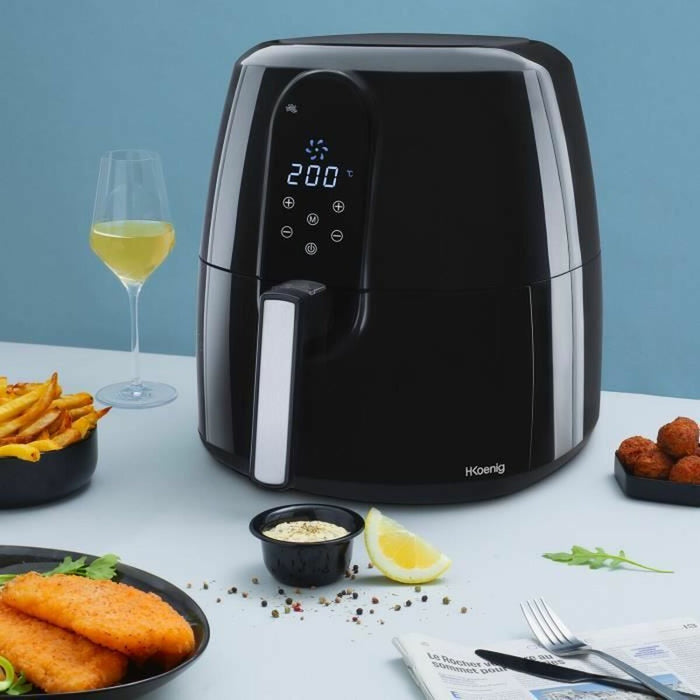 Friteuză cu Aer Hkoenig Negru 1800 W 5,5 L