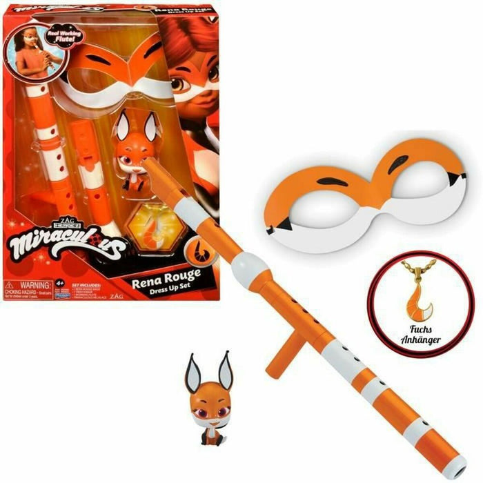 Costum Deghizare pentru Copii Miraculous: Tales of Ladybug & Cat Noir Transformation Set - Rena Rouge Portocaliu 4 Piese