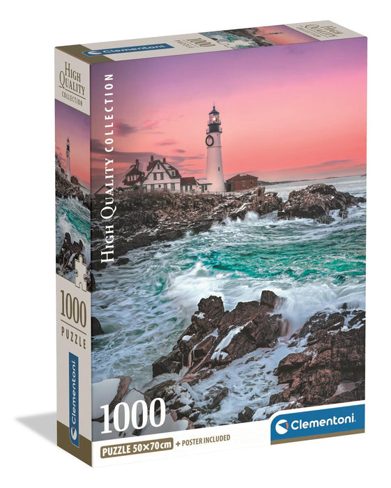 Puzzle Clementoni, colecția High Quality Collection, First Snow at Portland Head, 1000 piese, 50 × 70 cm