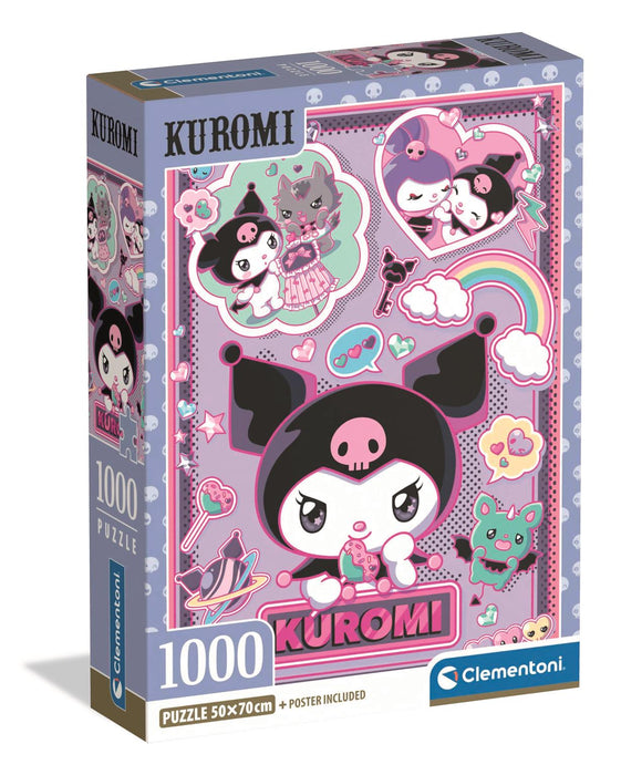 Puzzle Clementoni Compact Kuromi, 1000 piese, 50 × 70 cm