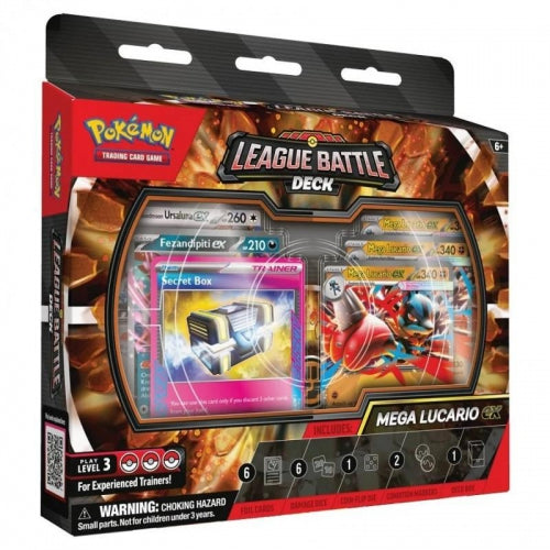 Pachet de cărți Pokémon TCG League Battle Deck Mega Lucario ex, 60 de cărți, 6+ ani