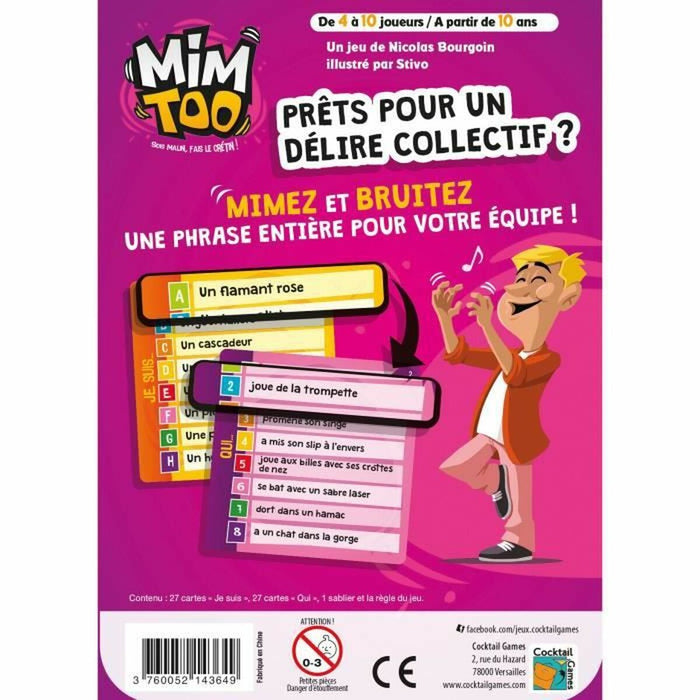Joc deîntrebări și răspunsuri Asmodee MimToo (FR) (Franceză)