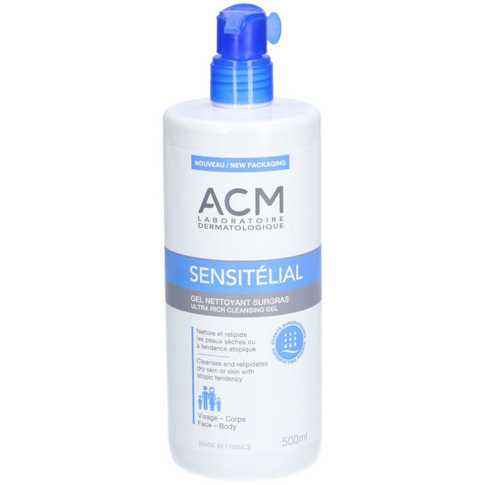 Gel de duș Laboratoire ACM Sensitelial, pentru piele sensibilă foarte uscată cu tendință atopică, 500 ml