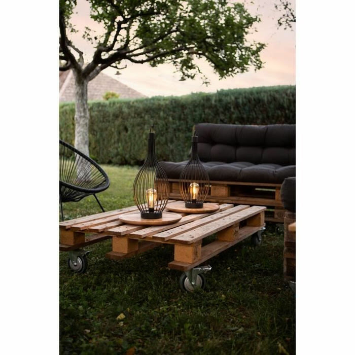 Lampă solară Galix Metal Negru 20 Lm 50 cm