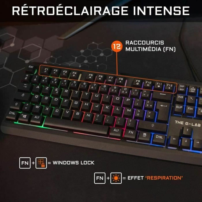 Tastatură Gaming The G-Lab Iridium AZERTY