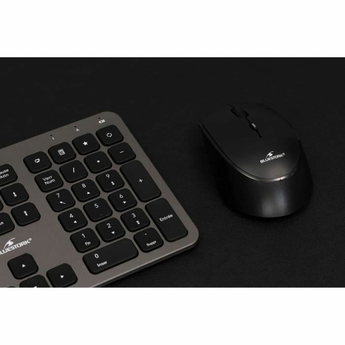 Tastatură și Mouse Fără Fir Bluestork Easy Slim Gri