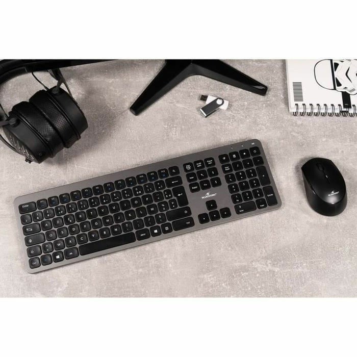 Tastatură și Mouse Fără Fir Bluestork Easy Slim Gri