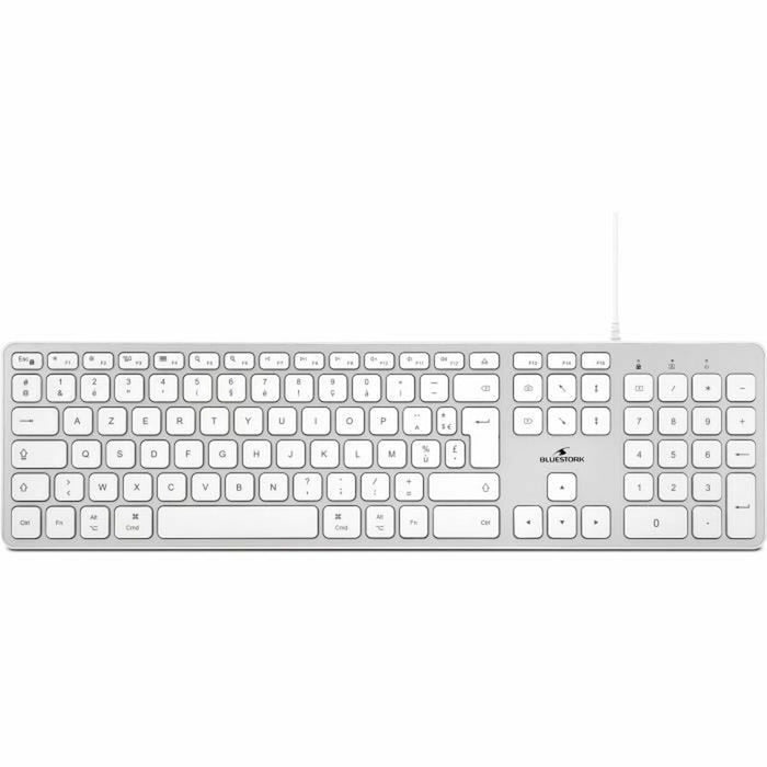 Tastatură Bluestork Alb Franceză AZERTY