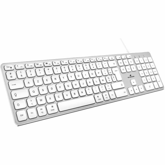 Tastatură Bluestork Alb Franceză AZERTY