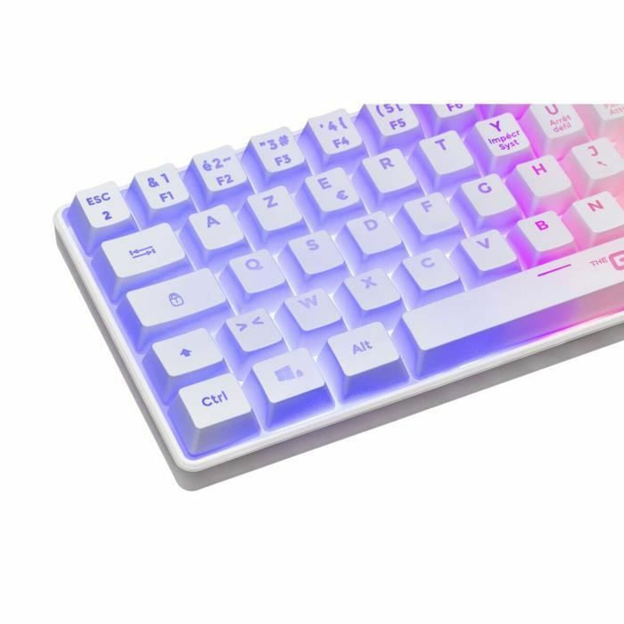 Tastatură Bluetooth The G-Lab Azerty Franceză Alb