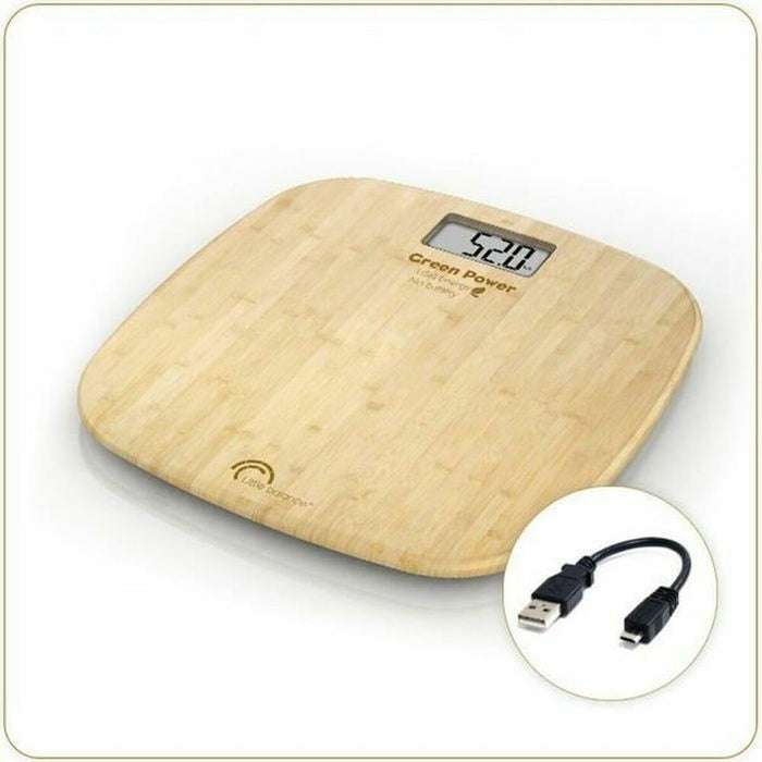 Cântar Digital de Baie Little Balance Green Power USB Energy Bambus 30 x 30 cm