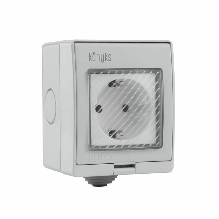 Priză Inteligentă Konyks Pluviose Easy Wi-Fi Bluetooth Exterior 90 - 250 V 16 A