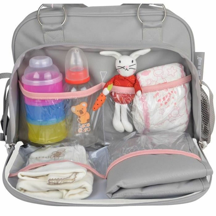 Geantă pentru scutece Baby on Board Baby girl Gri