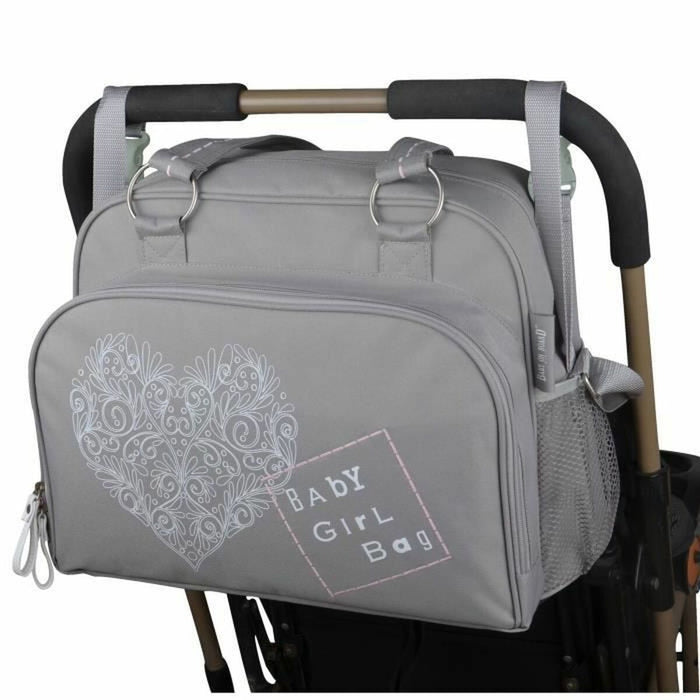 Geantă pentru scutece Baby on Board Baby girl Gri
