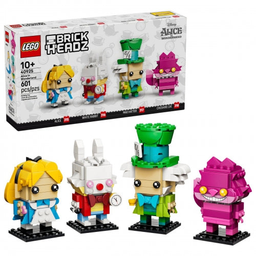 Set de construcție LEGO BrickHeadz Disney, Alice in Wonderland, 601 piese, 10+ ani