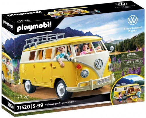 Set de joacă Playmobil Volkswagen T1 Camping Bus, 77 de piese, 5+ ani