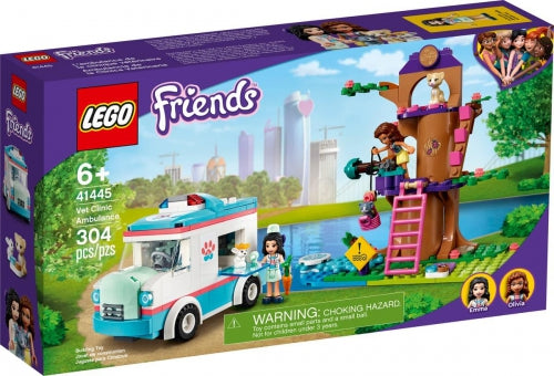 Set de construcție Lego Friends, Ambulanța clinicii veterinare, 304 piese, 6+ ani