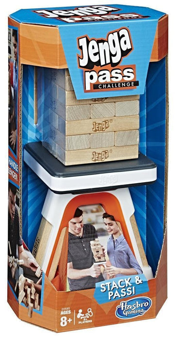 Joc de societate Hasbro Jenga Pass Challenge, 8+ ani, 2+ jucători