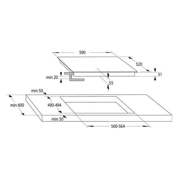 Plită cu Inducție Hisense I6337C 60 cm