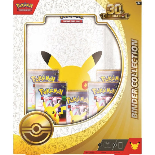 Colecție de cărți de joc Pokemon TCG, 30th Celebration Binder Collection, 5 pachete, 6+ ani