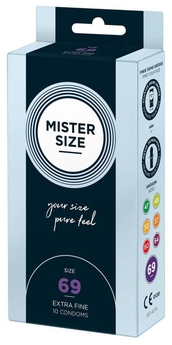 Prezervative, Mister Size 69, extra fine, lățime nominală 69 mm, 10 buc