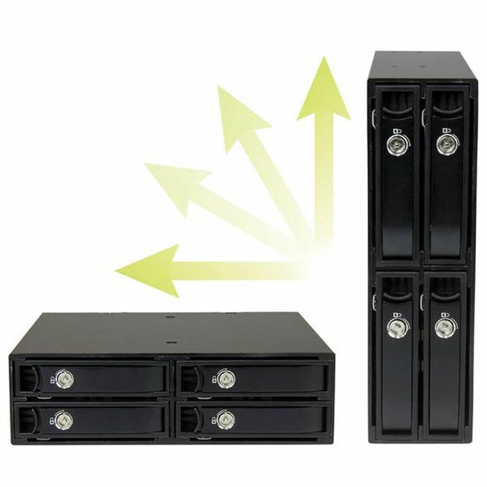 Rack Startech SATSASBP425 Negru Portabil 2,5"