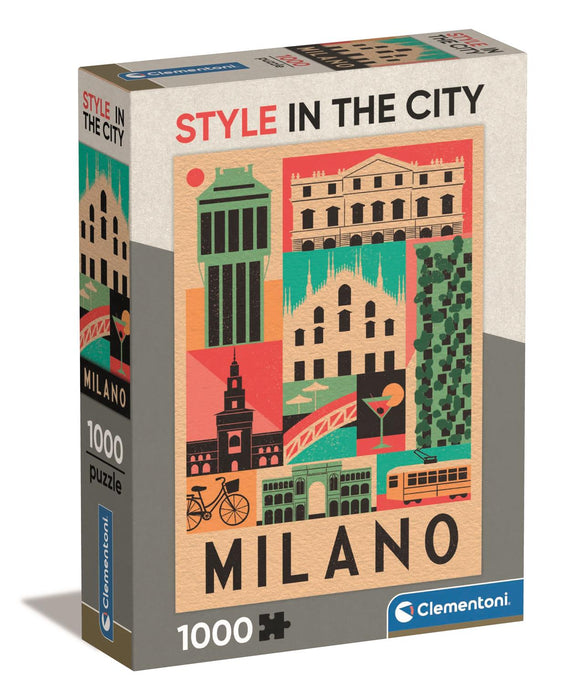 Puzzle Clementoni Compact, Style in the City Milano, 1000 de piese