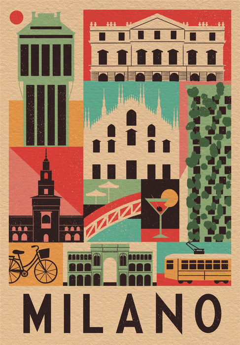 Puzzle Clementoni Compact, Style in the City Milano, 1000 de piese