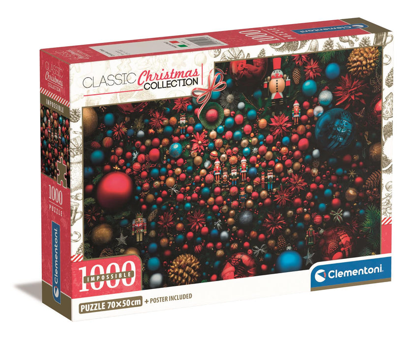 Puzzle Clementoni, colecția Classic Christmas, Impossible Christmas Vibes, 1000 piese, 70 × 50 cm