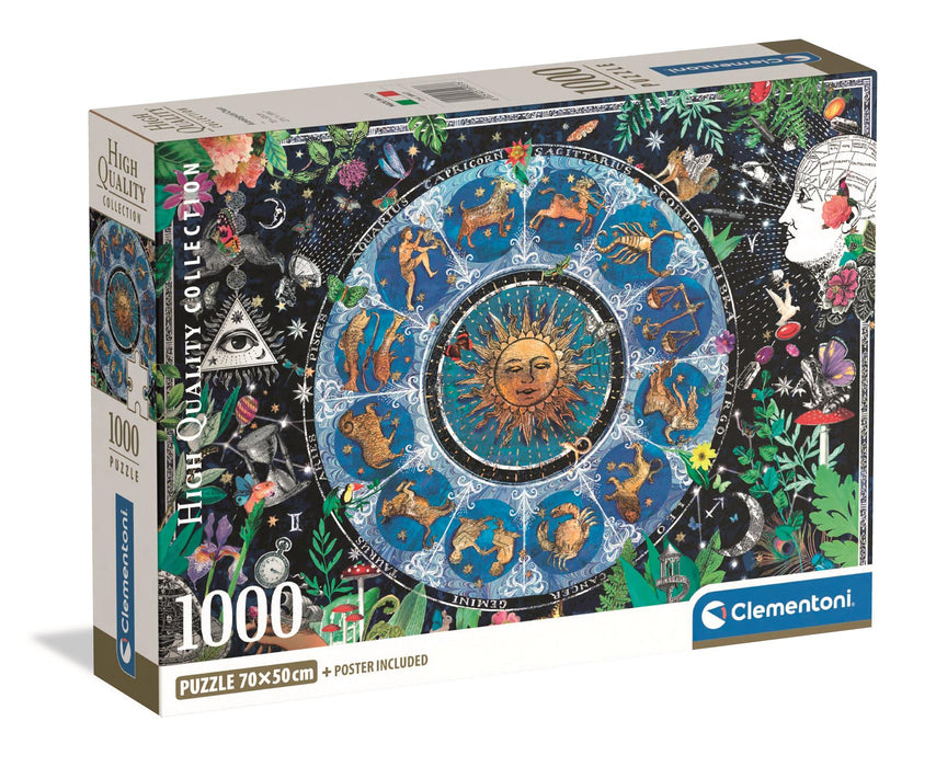 Puzzle Clementoni, colecția Compact, Astrological Chart, 1000 piese, 70 × 50 cm
