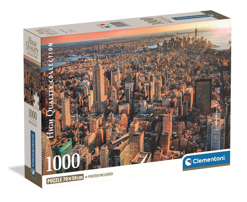 Puzzle Clementoni, colecția High Quality Collection, New York, 1000 piese, 70 × 50 cm