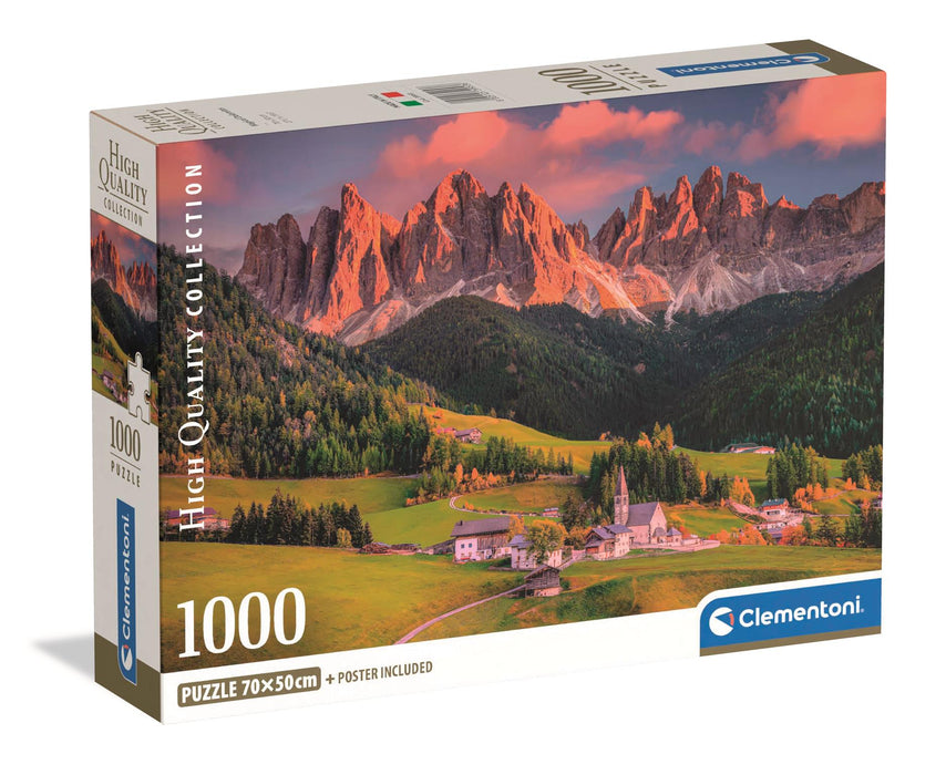 Puzzle Clementoni, colecția Compact, Magical Dolomites, 1000 piese, 70 x 50 cm