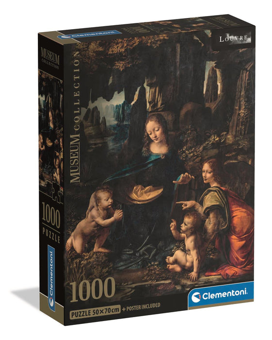 Puzzle Clementoni, colecția Museum, The Virgin of the Rocks, 1000 piese, 50 × 70 cm