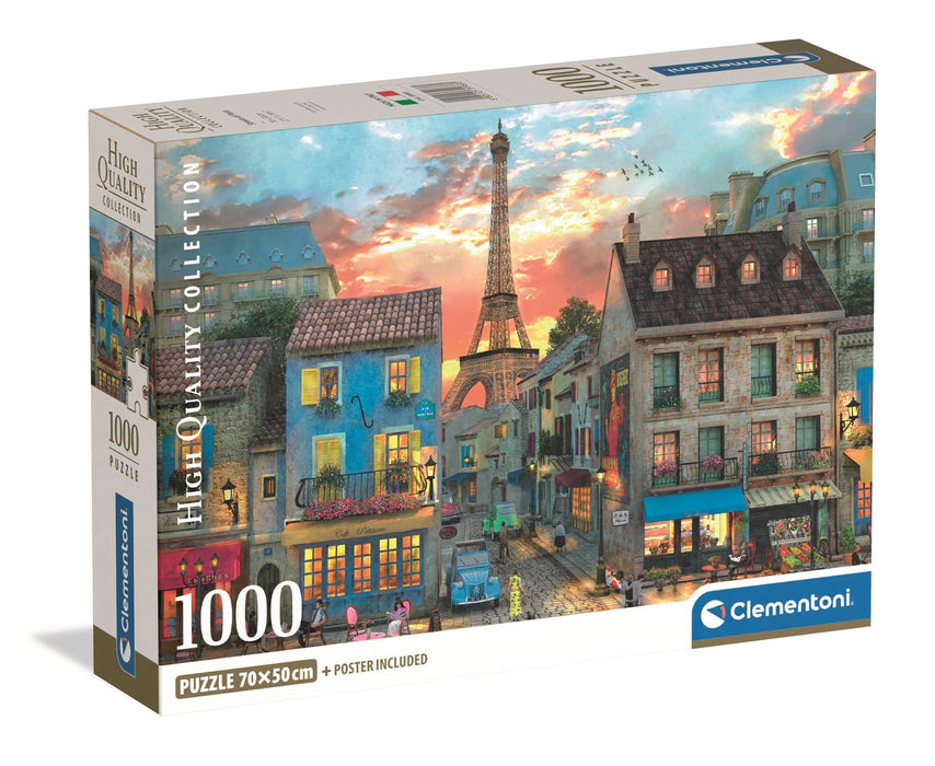 Puzzle Clementoni, High Quality Collection, Streets of Paris, 1000 piese, 70 × 50 cm