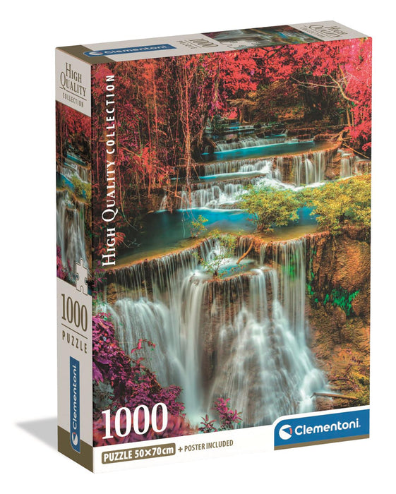 Puzzle Clementoni, colecția Compact, Colorful Thai Falls, 1000 piese, 50 x 70 cm