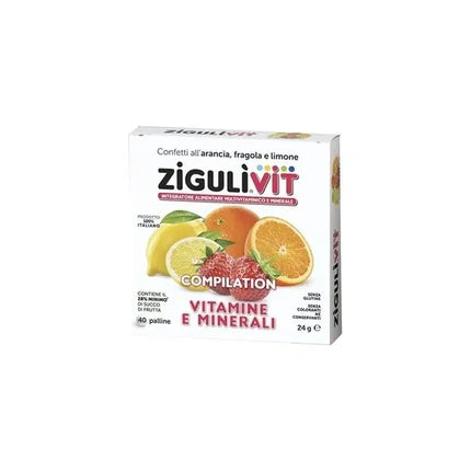 Zigulivit, Falqui Pharmaceutical Products, Vitamine și Minerale, Gust Portocală, Fragă, Lămâie, 40 Baloane