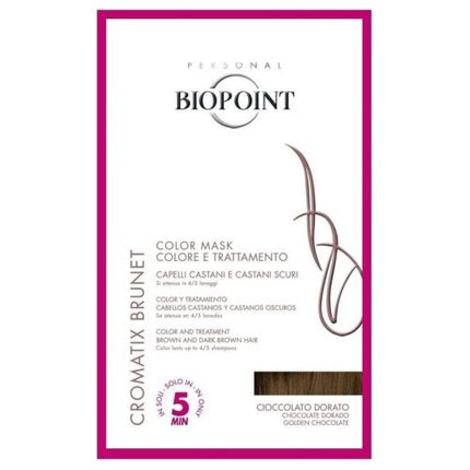Mască de păr cu efect de culoare, BioPoint Cromatix Gold Chestnut Chocolate, 131g