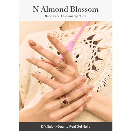 Benzi unghii gel Ohora Almond Blossom - Manichiură de salon, ușor de aplicat și îndepărtat