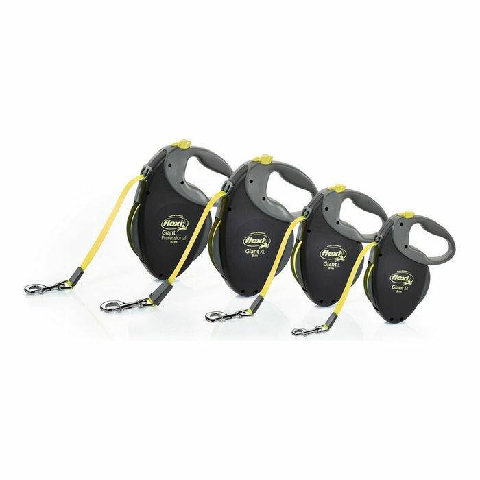 Lesă pentru câine Flexi NEON GIANT M Negru Galben/Negru