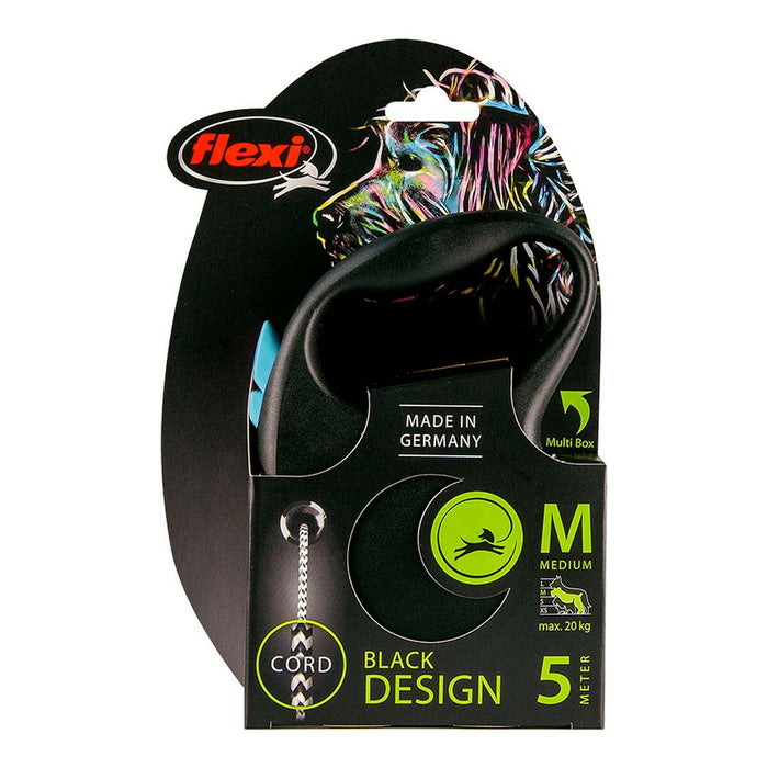 Lesă pentru câine Flexi BLACK DESIGN 5 m Albastru Mărimea M
