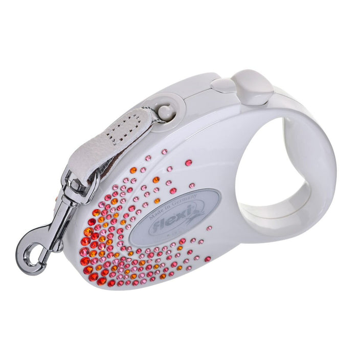 Lesă pentru câine Flexi Glam Splash 3 m Alb S