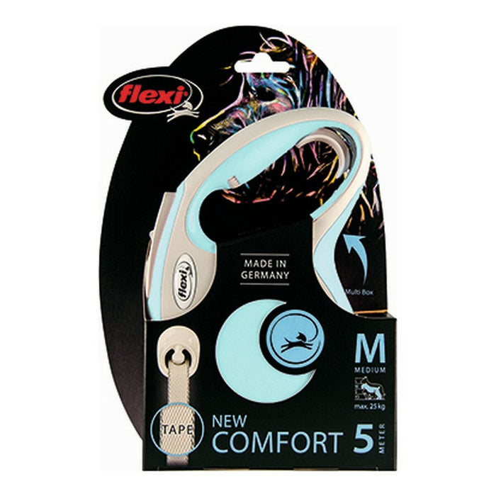 Lesă pentru câine Flexi NEW COMFORT Albastru deschis Dimensiunea XS