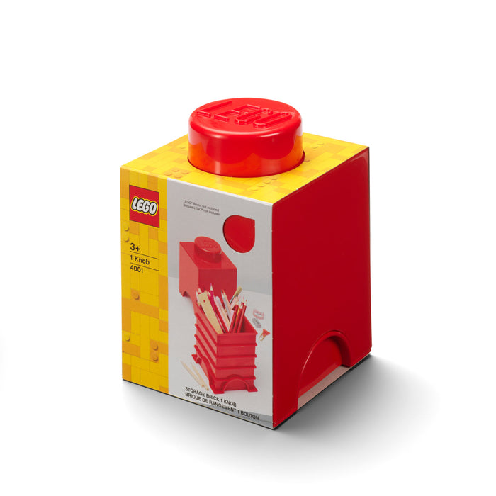 Cutie de depozitare LEGO, cărămidă 1x1, roșie, 3+ ani