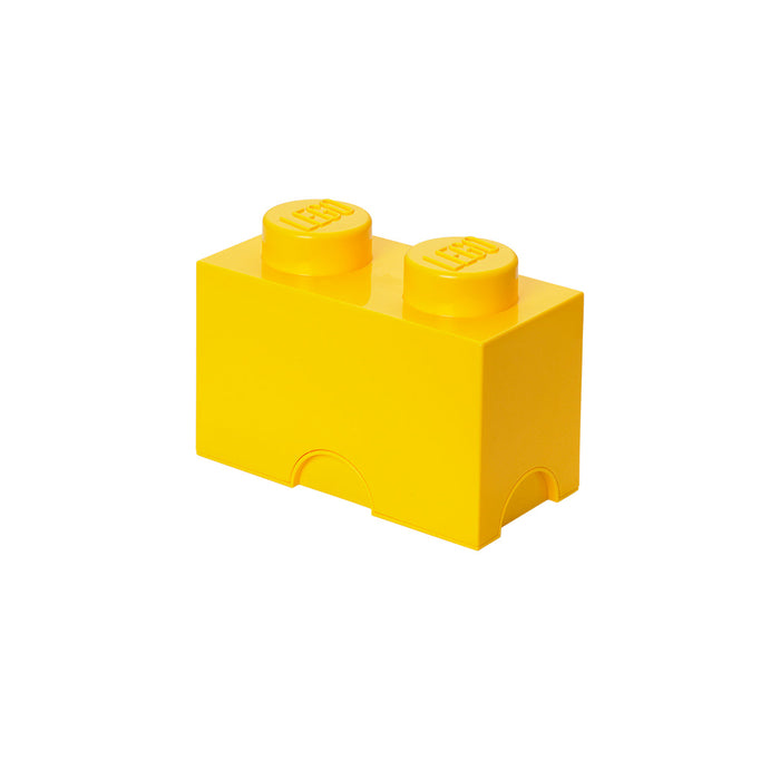 Cutie de depozitare LEGO, cărămidă 2x1, galbenă