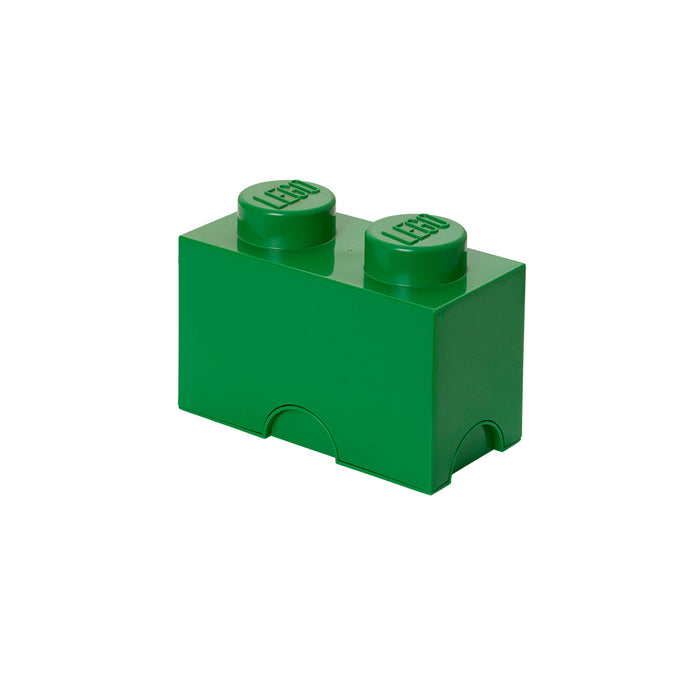 Cutie de depozitare LEGO, cărămidă 2x1, verde
