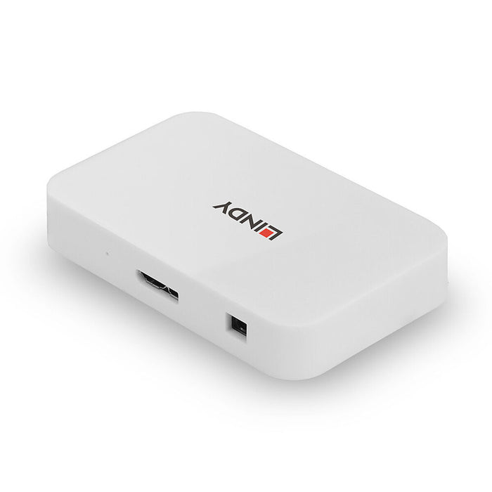 Hub USB LINDY 43143 Alb